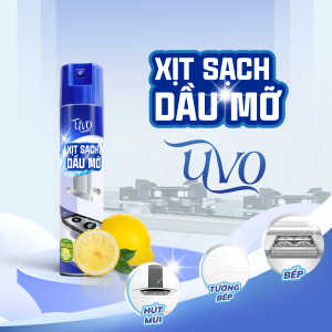 xịt sạch dầu mỡ uvo